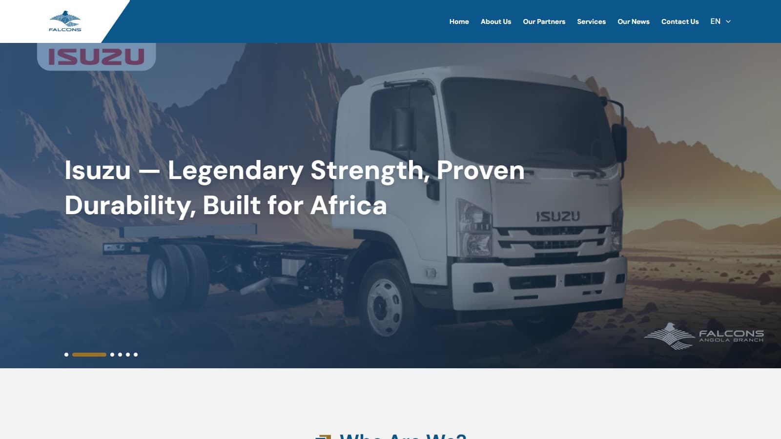 Falcons Angola — Localised sales & after-sales